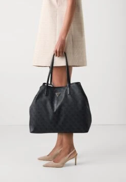 Guess VICTTORIA 2-IN-1 TOTE SET - Clutch - Coal