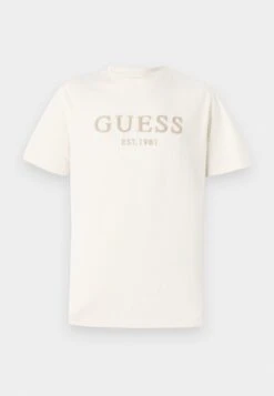 Guess BOX LOGO TEE - Print T-shirt - Blissful Pink -Guess Clothing Sale e94a42f1a7474aba9dc9cc598fd9b59a