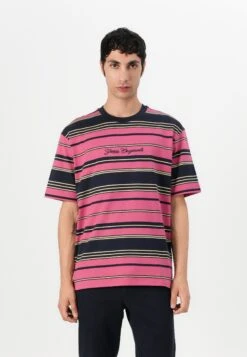 GO HORIZONTAL STRIPE TEE UNISEX - Print T-shirt - Slate Rose