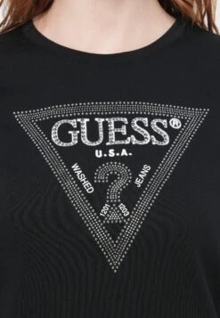 Guess TRIANGLE TEE - Print T-shirt - Jet Black -Guess Clothing Sale eba045cfa25d42fa950cc42a34ec5876