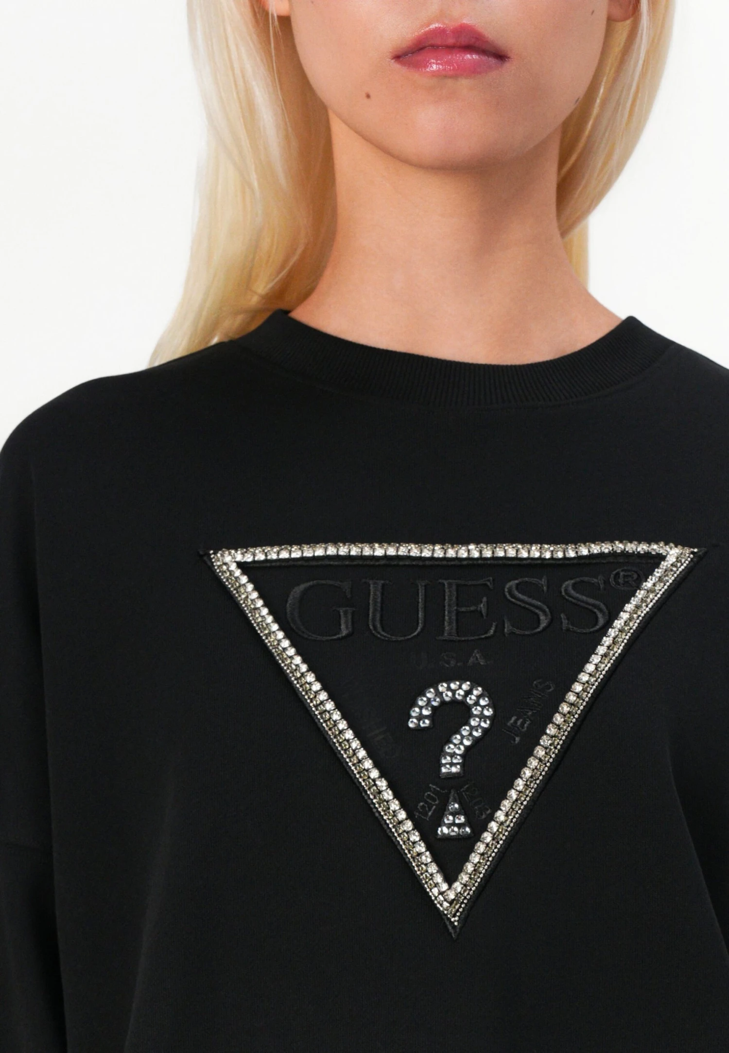 Guess RACHELE TRIANGLE - Sweatshirt - Jet Black 6 Guess RACHELE TRIANGLE - Sweatshirt - Jet Black - Image 6