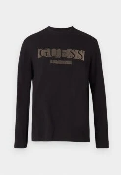 Guess LOGO FLOCK TEE - Long Sleeved Top - Pure White -Guess Clothing Sale ec5fcf847f4c432c8bb6bcdbc2ee2989 2