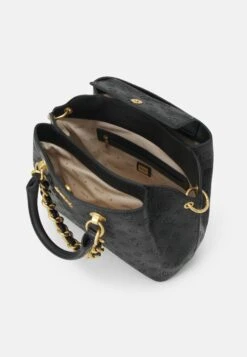 Guess GevaCompartment Satchel - Handbag - Black -Guess Clothing Sale ec9e09724100463daf75d5574524e15e