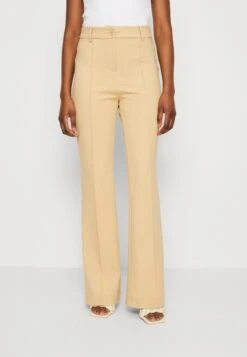 Claire Pintuck Flared Pants - Trousers - Honey Oat