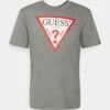 Guess Original Logo Tee - Print T-Shirt - Marble Heather