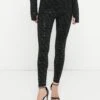 Guess DEBBY FULL RHINESTONE - Leggings - Trousers - Jet Black