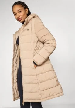 Guess NEW ALETA LONG PUFFER JACKET - Winter Coat - Travertine Sand -Guess Clothing Sale effa41dc80f94008ac28787cec0cc90c