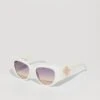 Guess GU00202 - Sunglasses - White / Gradient Or Mirror Violet