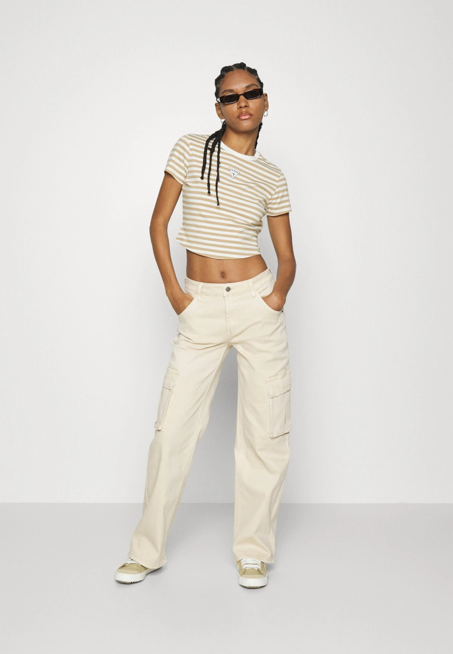 Go Clara Striped Baby Tee - Print T-Shirt - White Peaks Mutli 2 Go Clara Striped Baby Tee - Print T-Shirt - White Peaks Mutli - Image 2