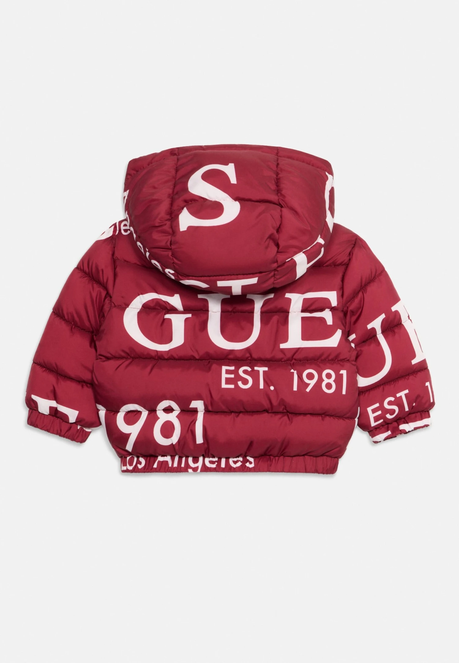 Guess BABY OVERSIZE HOODED PUFFER UNISEX - Winter Jacket - Red 2 Guess BABY OVERSIZE HOODED PUFFER UNISEX - Winter Jacket - Red - Image 2