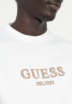 Guess LOGO TEE - Print T-shirt - Pure White -Guess Clothing Sale f186e130540f461d81fba352c43edfc1