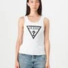 Guess VIVIANA LOGO TANK - Top - Pure White