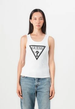 Guess VIVIANA LOGO TANK - Top - Pure White
