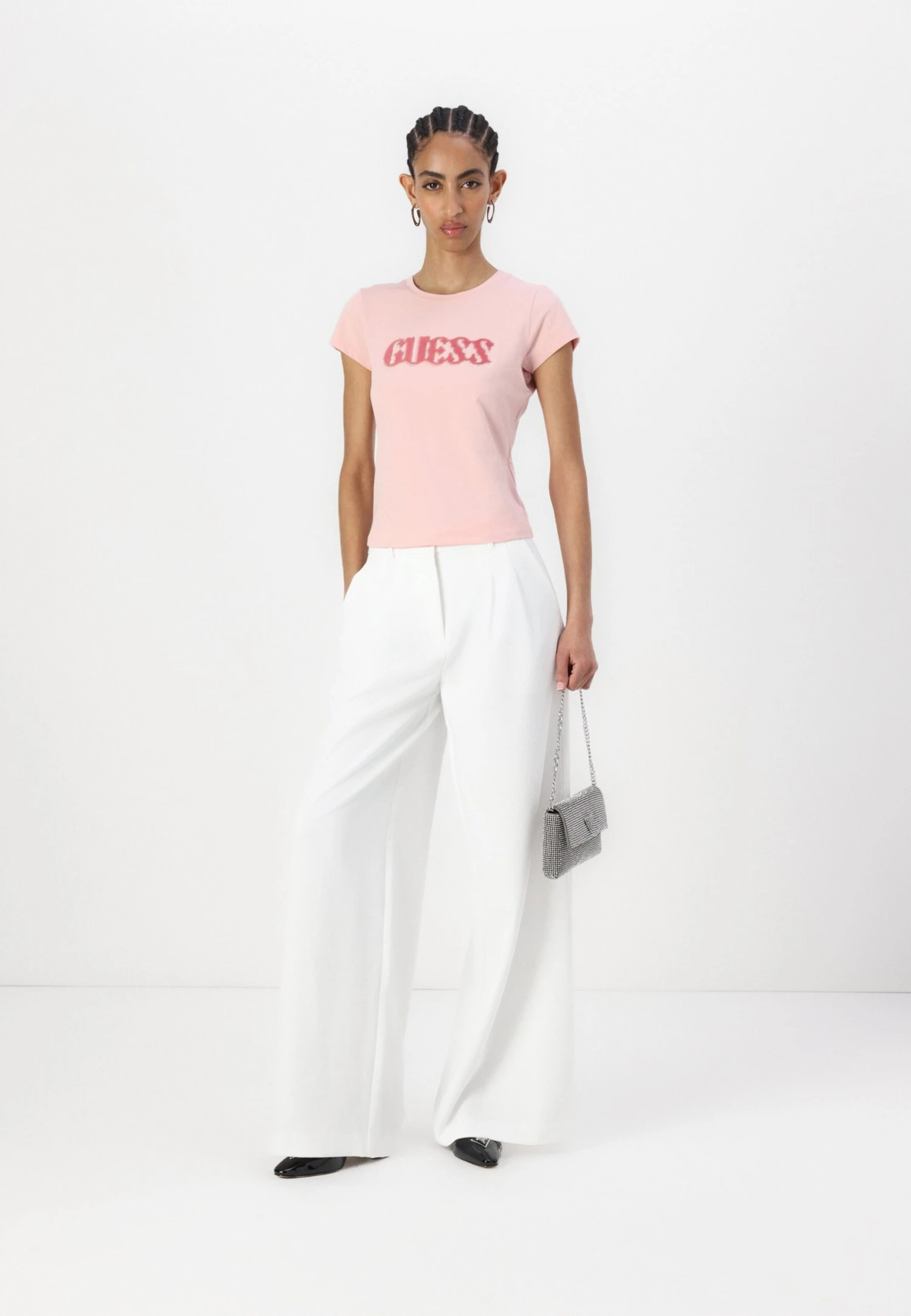 Guess PONY HAIR TEE - Print T-shirt - Pink Pearl 2 Guess PONY HAIR TEE - Print T-shirt - Pink Pearl - Image 2