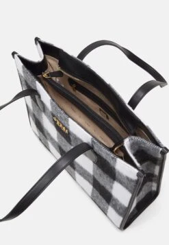 Guess Silvana Tote - Tote Bag - Black Check -Guess Clothing Sale f613f1e44566411ab649f44ca484a002