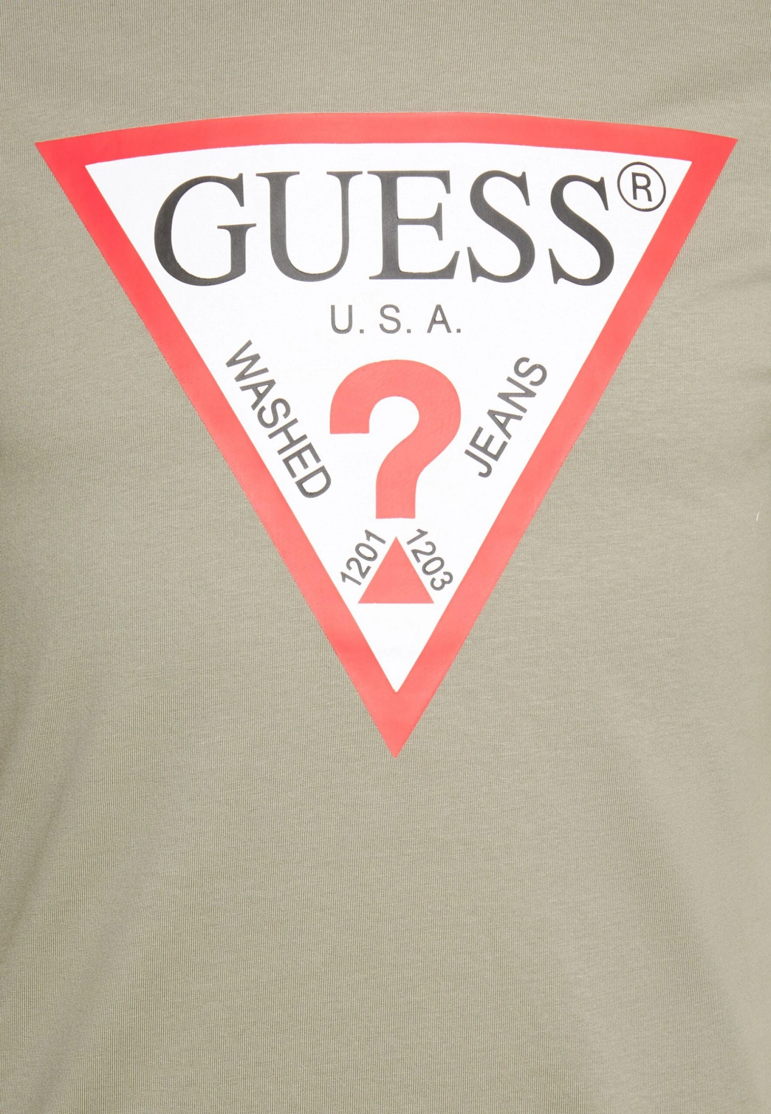 Guess Original Logo Tee - Print T-Shirt - Mossy Green 3 Guess Original Logo Tee - Print T-Shirt - Mossy Green - Image 3