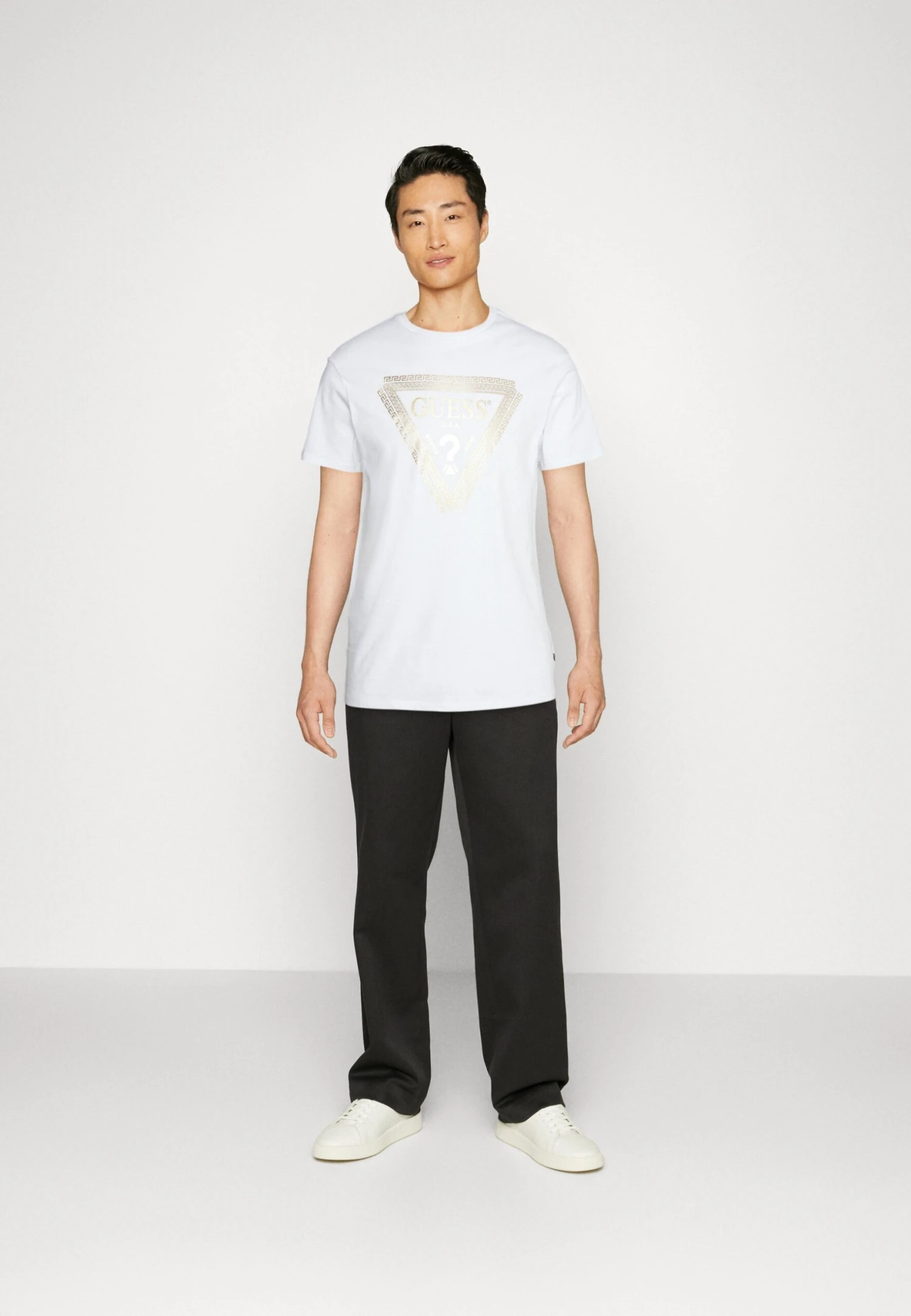 Guess Chain Logo Tee - Print T-Shirt - Pure White 2 Guess Chain Logo Tee - Print T-Shirt - Pure White - Image 2