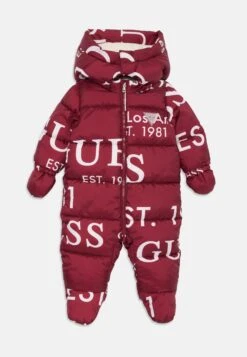 Guess BABY HOODED PADDED OVERALL UNISEX - Snowsuit - Red