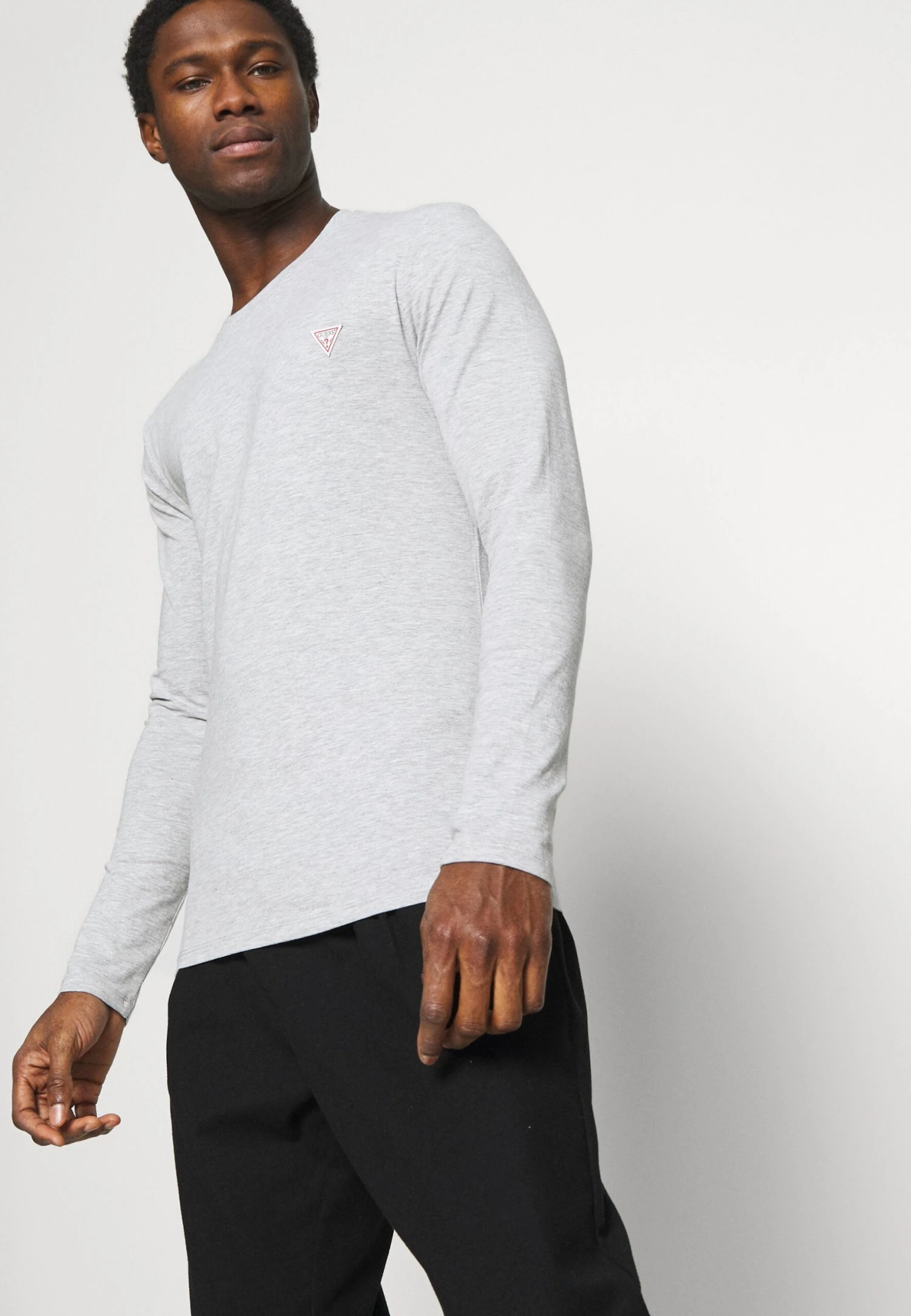 Guess Core- Long Sleeved Top - Stone Heather Grey 4 Guess Core- Long Sleeved Top - Stone Heather Grey - Image 4