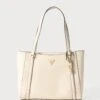 Guess DARYNA ELITE TOTE - Handbag - Bone