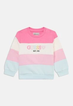 Guess ACTIVE TOP - Sweatshirt - Light Pink/light Blu