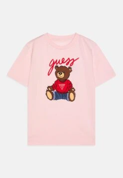 Guess JUNIOR CORE UNISEX - Print T-shirt - Candy Pink