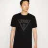 Guess Moisey Tee - Print T-Shirt - Jet Black