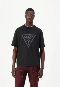 VINTAGE TRIANGLE UNISEX - Print T-shirt - Jet Black