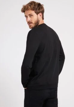 Guess Audley Cn- Sweatshirt - Jet Black A996 -Guess Clothing Sale fb4c5240636a406ea4175fcecaa95ef5