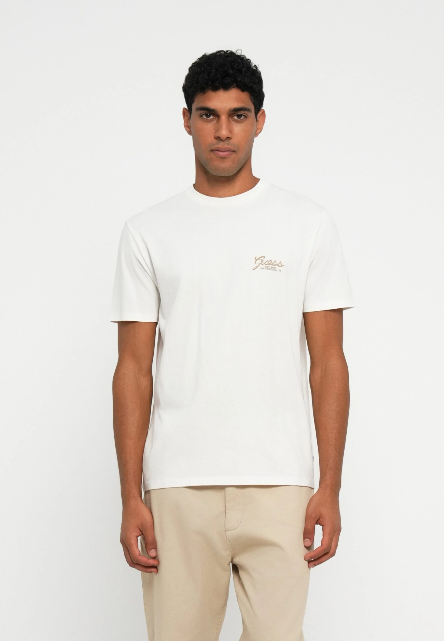 Guess SCRIPT LOGO TEE - Print T-shirt - Pure White 3 Guess SCRIPT LOGO TEE - Print T-shirt - Pure White - Image 3