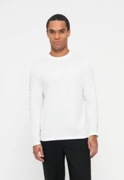 Guess SLEEVES LOGO TEE - Long Sleeved Top - Pure White
