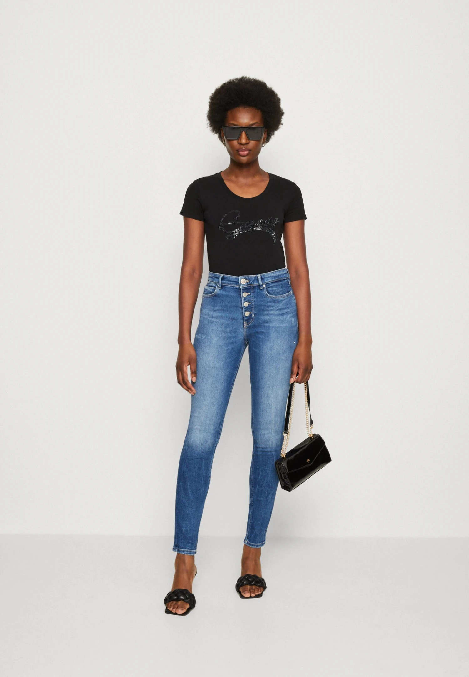 Guess Adelina Tee - Print T-Shirt - Jet Black 2 Guess Adelina Tee - Print T-Shirt - Jet Black - Image 2