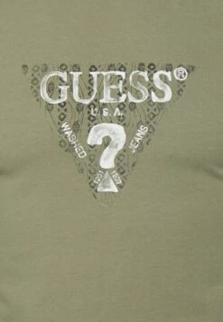 Guess Ss Cn Geo Triangle- Print T-Shirt - Khaki Way -Guess Clothing Sale fd9d2b9d53f14342a249b33f04136ff0