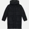 Guess JUNIOR HOODED PADDED PUFFER - Winter Coat - Jet Black