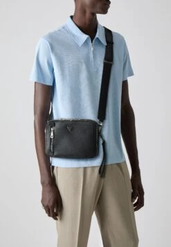 Guess TORINO ZIP - Cross Body Bag - Black