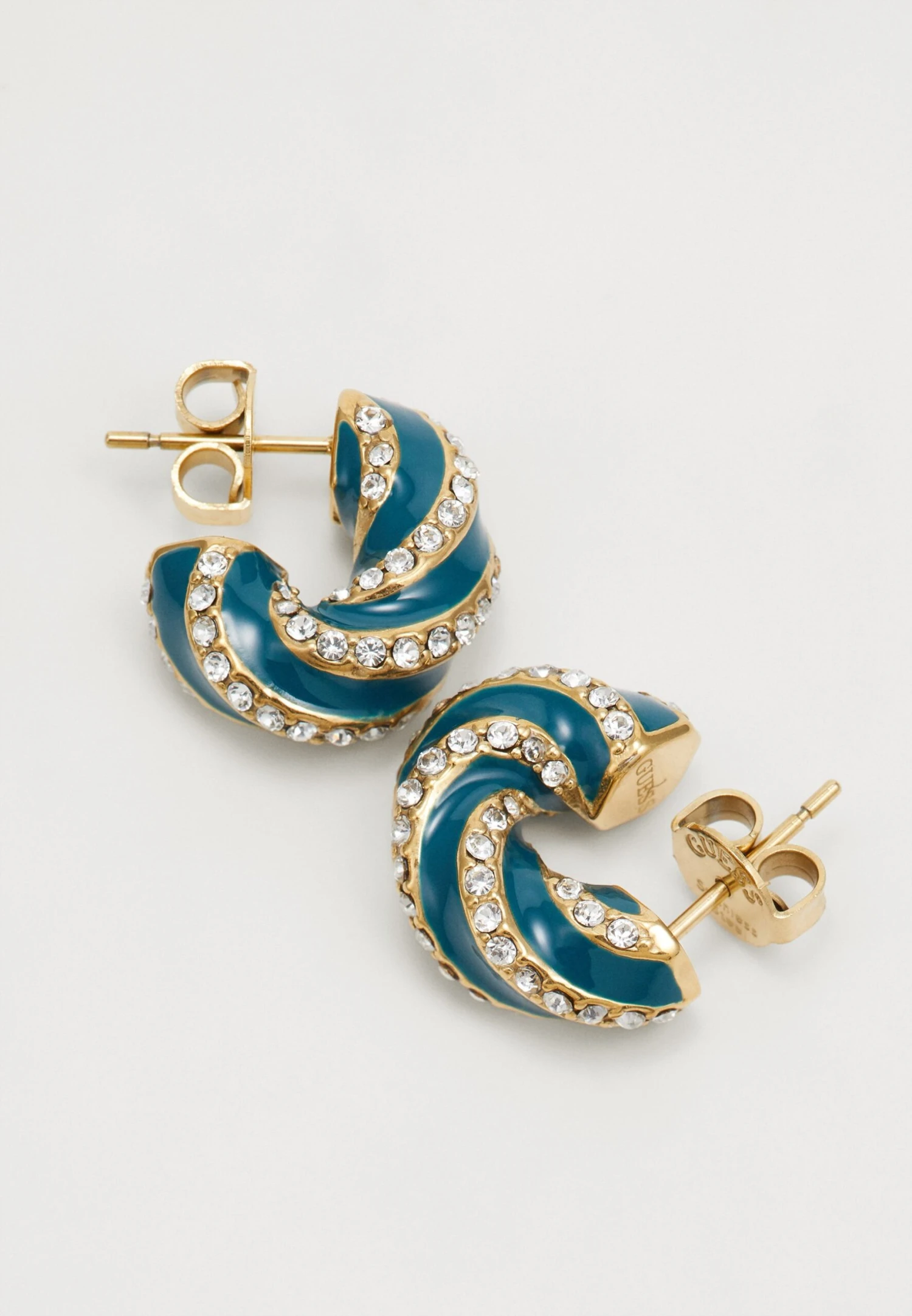 Guess LE MIRAGE - Earrings - Yellow Gold-coloured/petrol 3 Guess LE MIRAGE - Earrings - Yellow Gold-coloured/petrol - Image 3