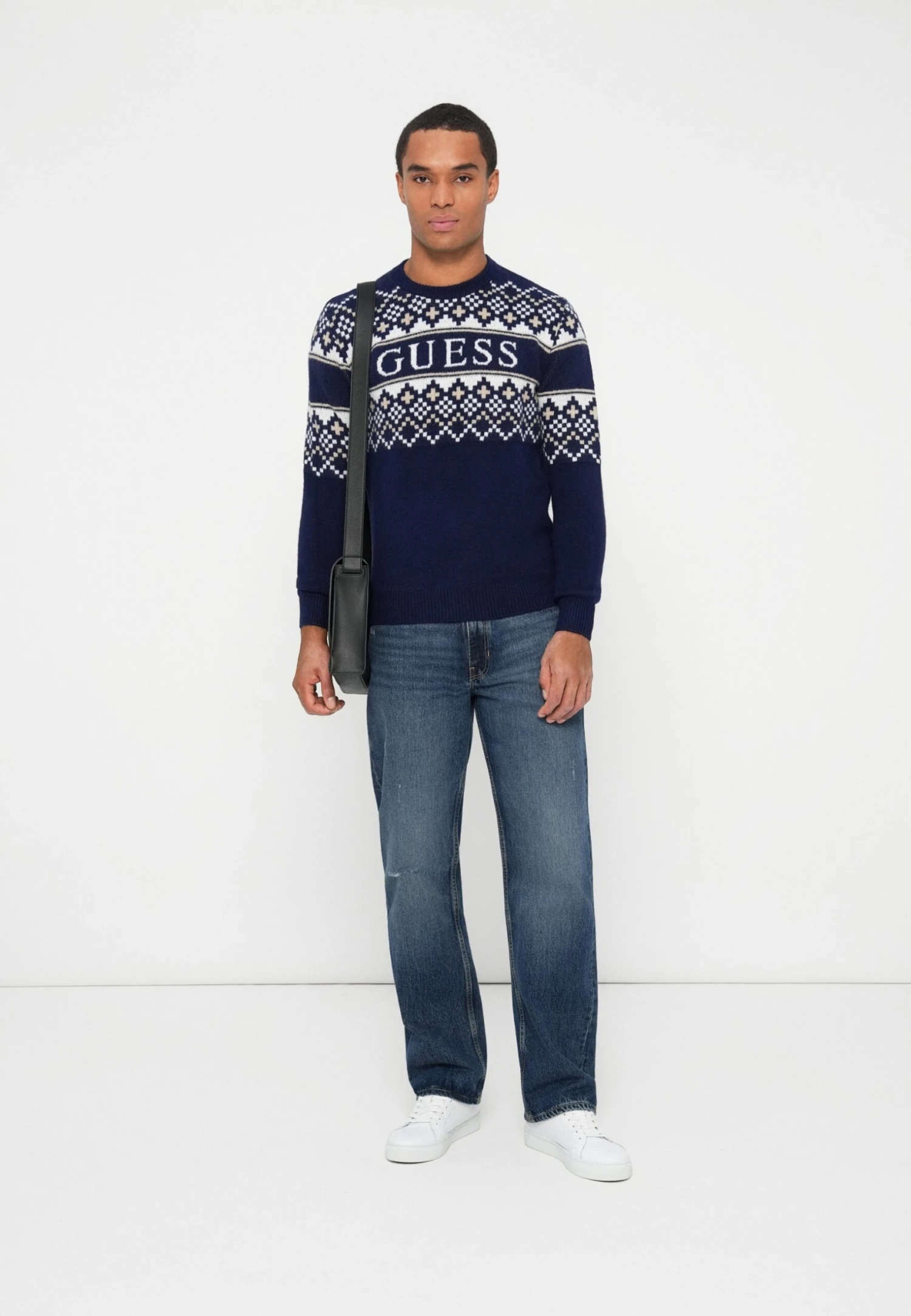 Guess JACQUARD - Jumper - Smart Blue 2 Guess JACQUARD - Jumper - Smart Blue - Image 2